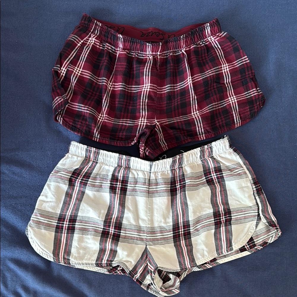 2 La SENZA Plaid Pajama Shorts
